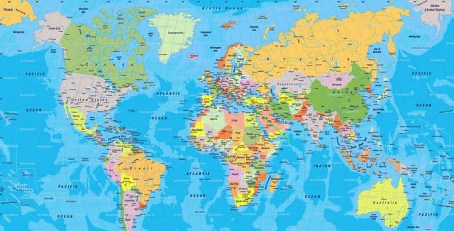 Plaats van Jeruzalem op de wereldkaart